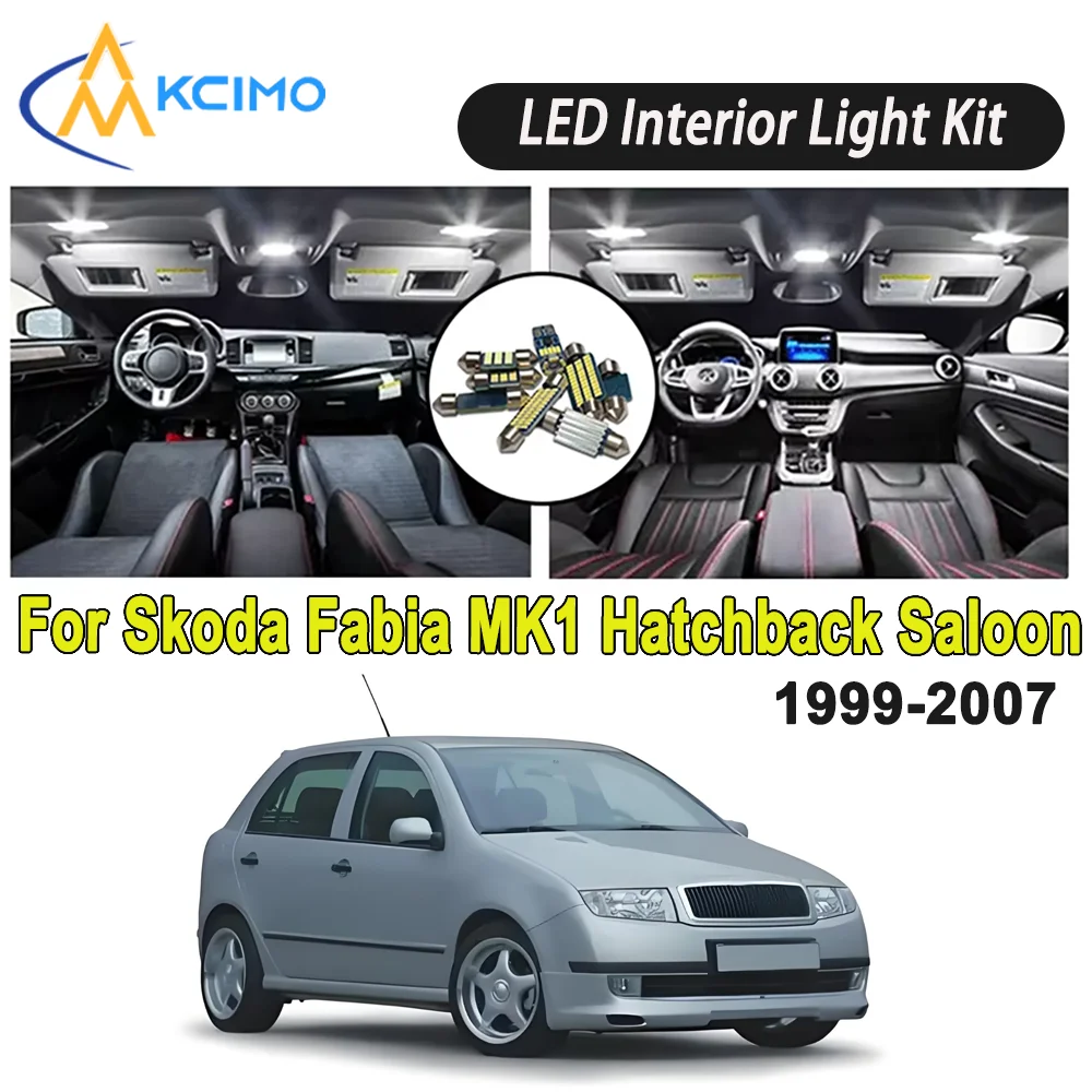 

New Light Bulb For Skoda Fabia MK1 Hatchback Saloon Combi (1999-2007) Premium Bright LED Interior Dome Map Trunk Light Kit Car