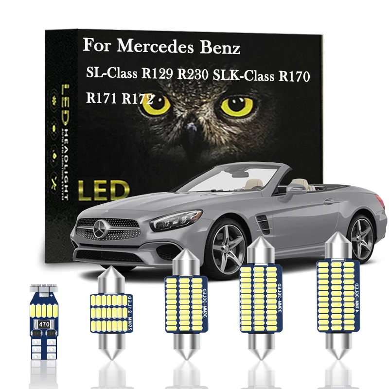 Canbus Interior Lights LED For Mercedes Benz SL Class R129 R230 SL55 SL500 SLK Class R170 R171 R172 SLK55 SLK230 SLK350