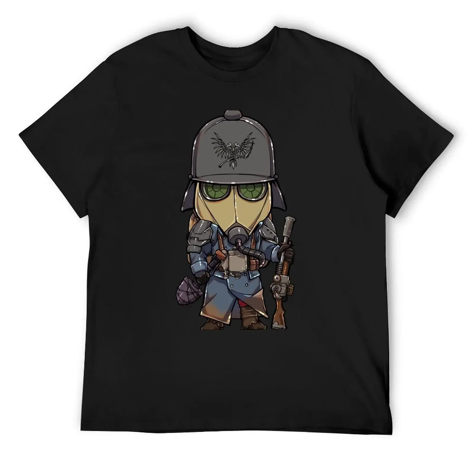 Death Korps of Prussia - Soldier in Gas Mask inspired by DKOK T-Shirt heavyweights cotton graphic tees tee shirts for men