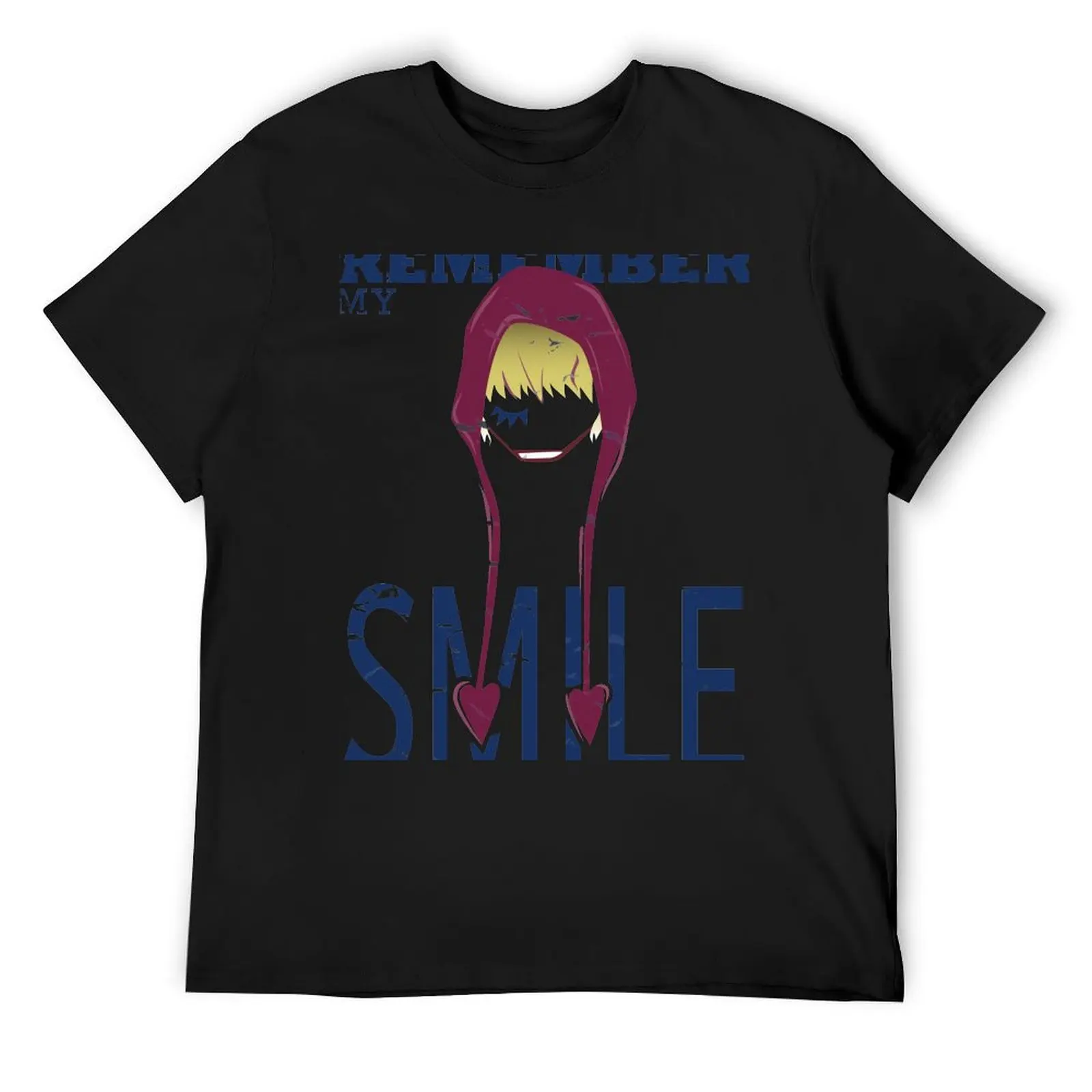 

Remember my Smile T-Shirt vintage blue archive blue lock summer top oversized t shirts for men
