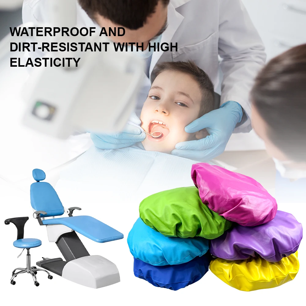 Dental Chair Cover Seat Protective Case Set High Elastic PU Leather Waterproof Dentist Lab Equipment Dentistry Chair Cover