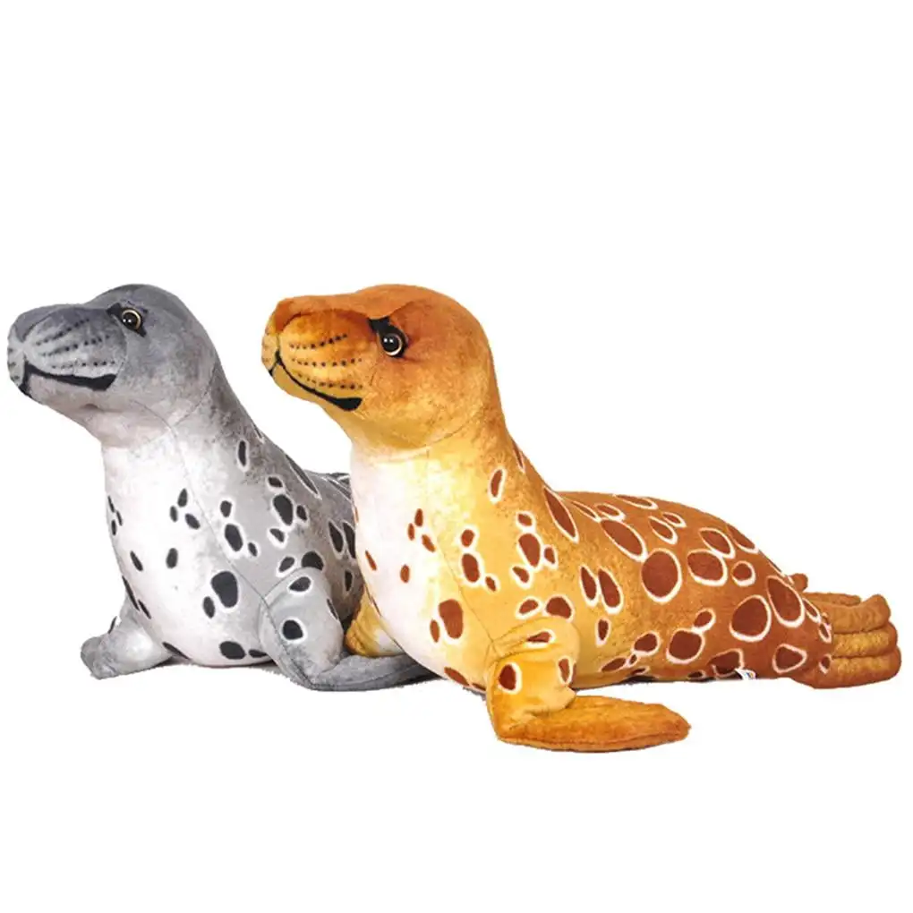 40cm Simulation Seal Plush Toys Lifelike Seal Stuffed Animals Dolls Sea Theme Toys Ocean Plushies Pillow Girls Gifts Birthday