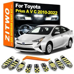 ZITWO 12Pcs LED Interior Light License Plate Lamp Kit For Toyota Prius A V C Prius+ Prime 2010 2011 2012 - 2019 2020 2021 2022