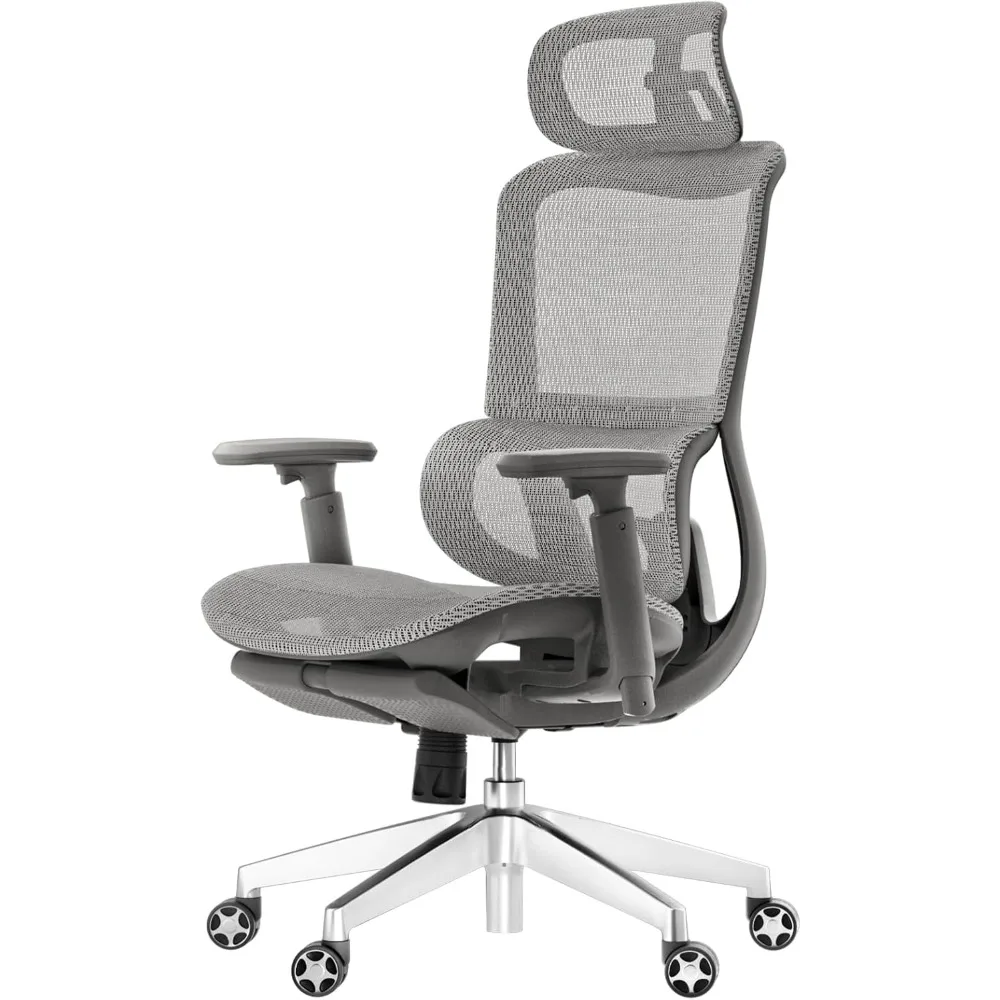 

Gaming Chair with Footrest, Headrest, 3D Adjustable Armrests, Smooth-Rolling Wheels, Ergonomic Mesh Office Chair