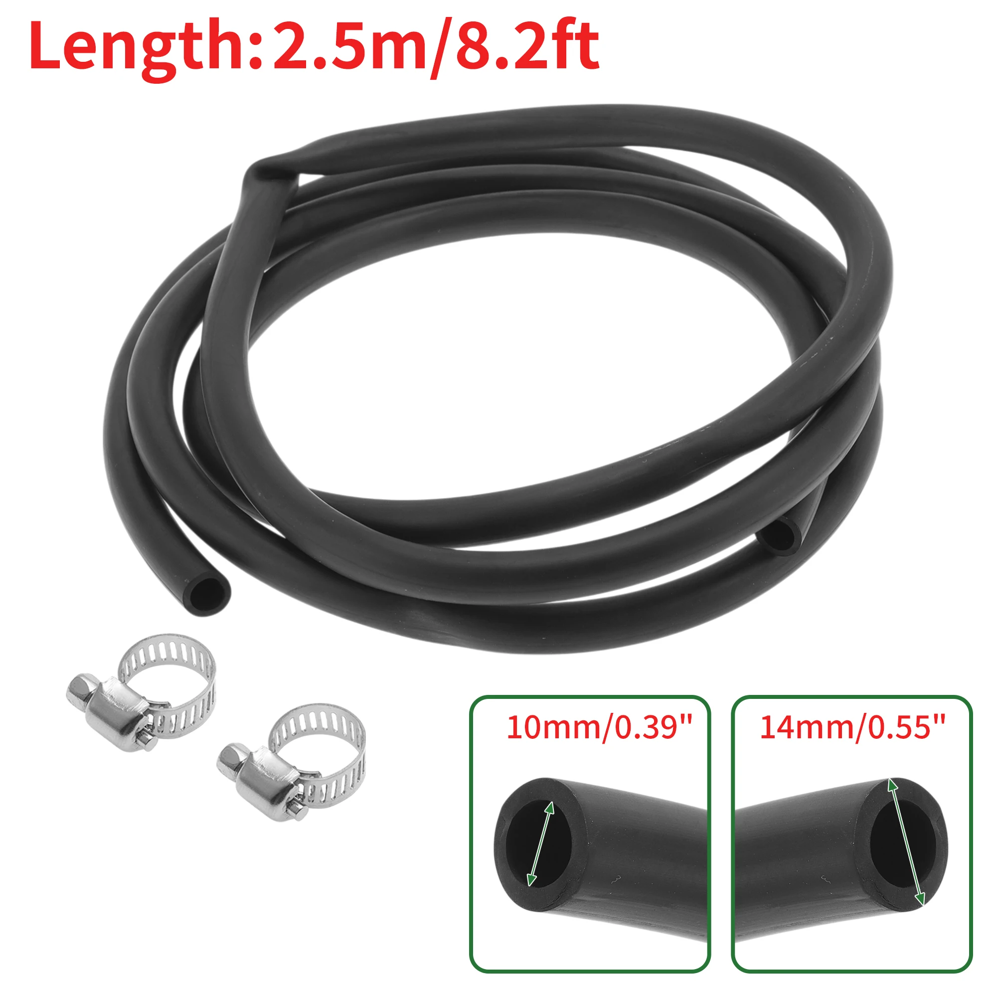 

UXCELL Шланги для смазочного масла 10 мм/0,39 дюйма 14 мм/0,55 дюйма 8,2 фута Шланг для воды Трубка