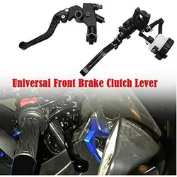 2PCS 22mm Aluminum Motorcycle Clutch Brake Master Cylinder Reservoir Levers Kit Fluid Reservoir Set Gold blue red green
