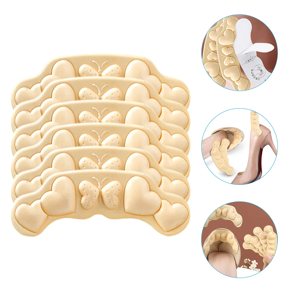 

6 Pcs Anti-wear Stickers for High Heels Cushion Inserts Women Pads Shoes Protectors Grips Liner Cushions Non-slip