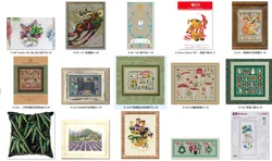 Tomato Flower Clock Embroidery Kits, Cross Stitch Kits, DIY Home Fun, Handwork, dandelion Bush, Rabbit 25-31