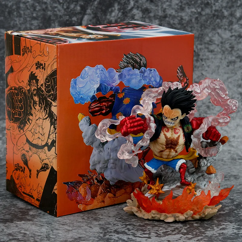 Anime One Piece Luffy Gear Fourth Gomu Gomu No Kong Gun Ver. GK PVC Action Figure Manga Statue Model Kids Toys Doll Gifts 13cm