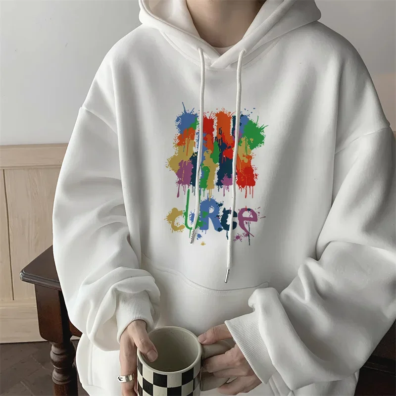 

Autumn Graffiti Letter Hooded Sweatshirts Men's Design Graphic Printed Hoodies New Hip Hop Fashion Hoody Y2K Streetwear Clothes