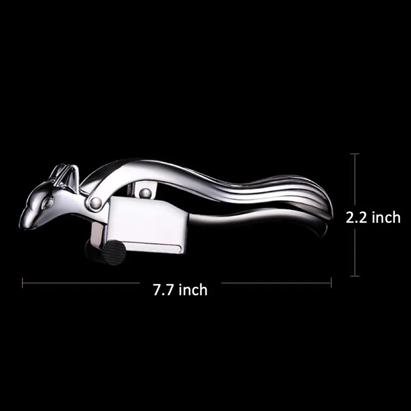 Squirrel Shaped Garlic Press Professional Zinc Alloy Garlic Crusher Mincer with Ergonomic Handle Rust Proof Easy Squeeze