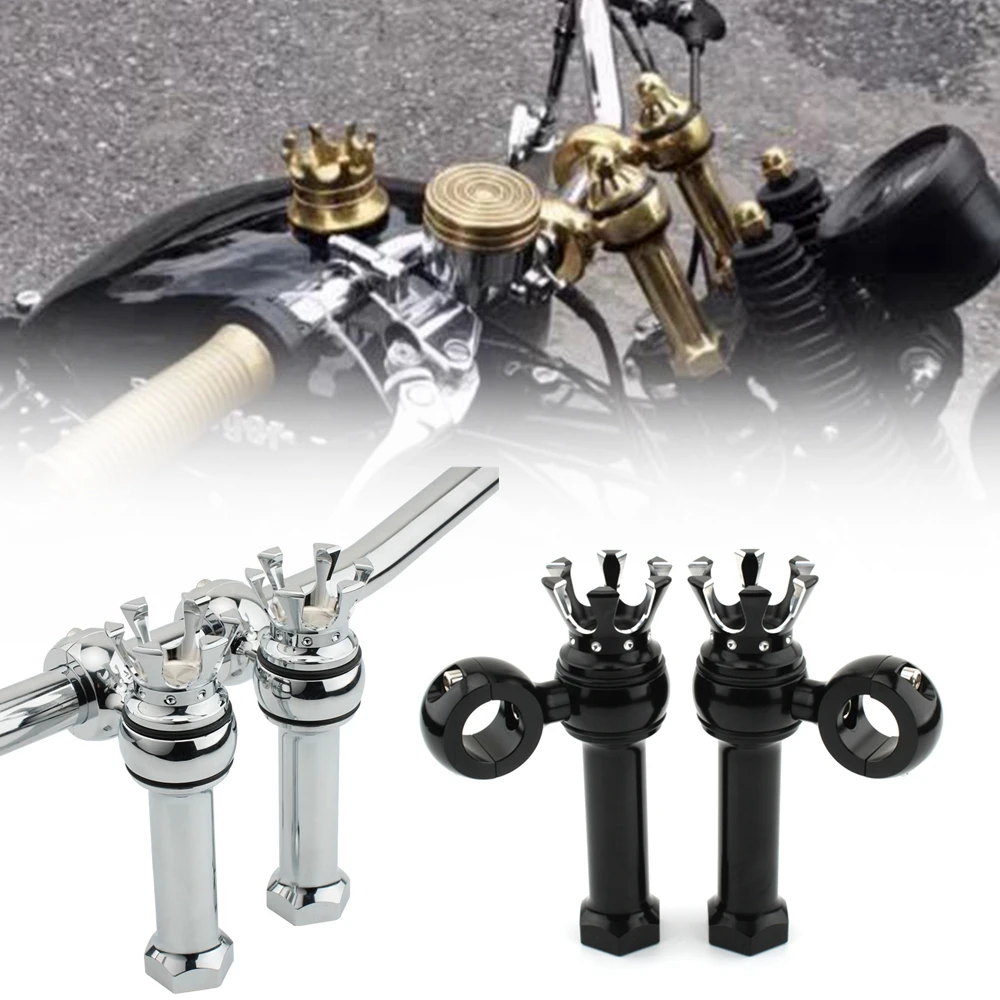 1Inches 25MM FOR Harley Davidson Cruisers Choppers Motorcycle Handlebar Clamp Riser Rise Bar Mount