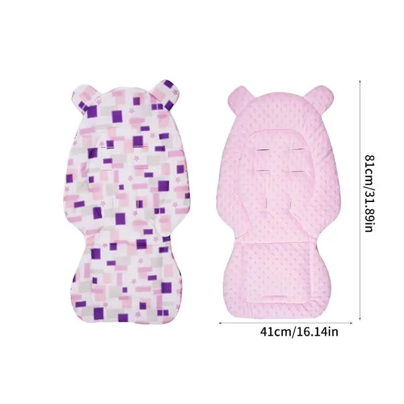 U13F لينة عكسها عربات الأطفال حصيرة القطن منقط دعم النسيج العالمي وسادة مقعد لعربات الأطفال 81x41cm