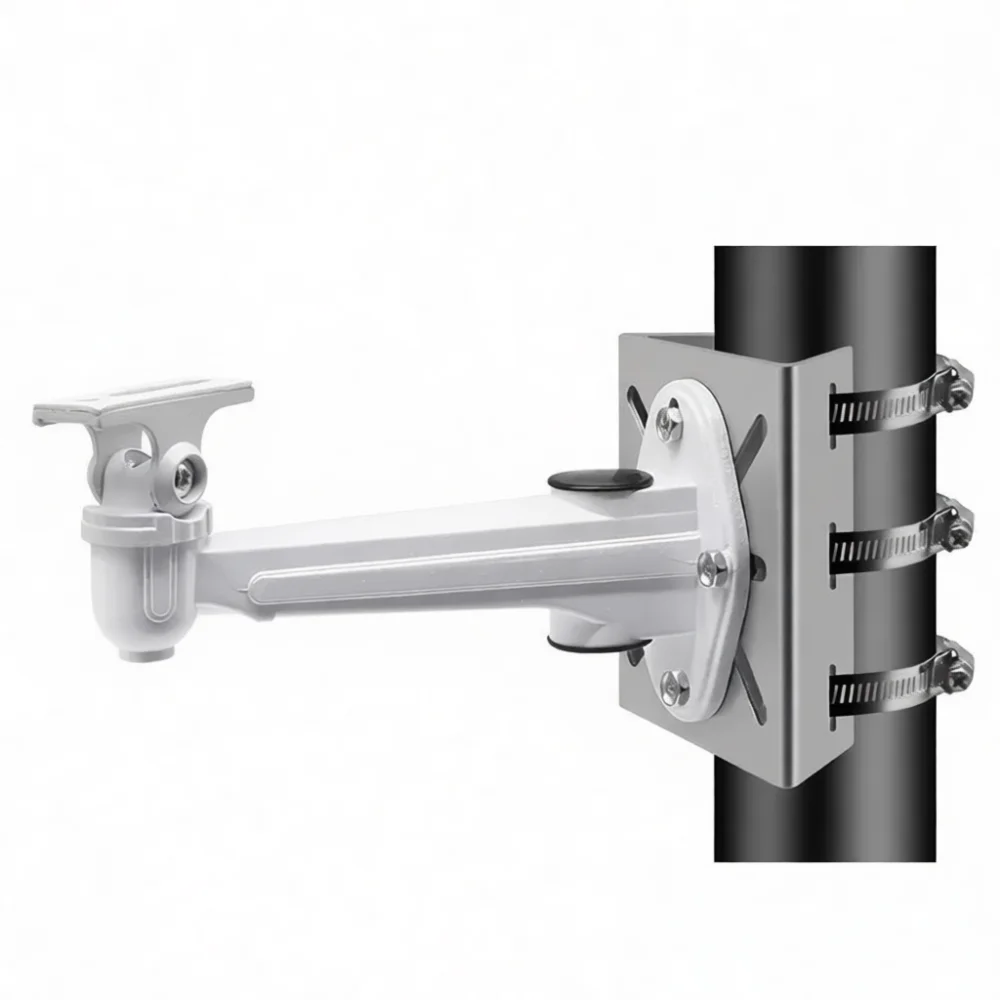 Durable Stainless Pole Mounting Adapter For Surveillance Camera Bracket Installation Plate Secure Column Fixing Tool