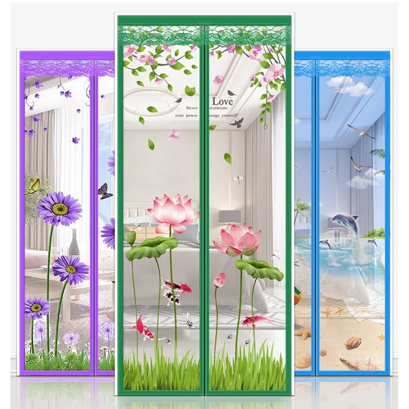 

Magnetic Hands-free Mosquito net door net Anti fly insect mosquito door screen Anti-Mosquito Magnetic curtain mesh for door