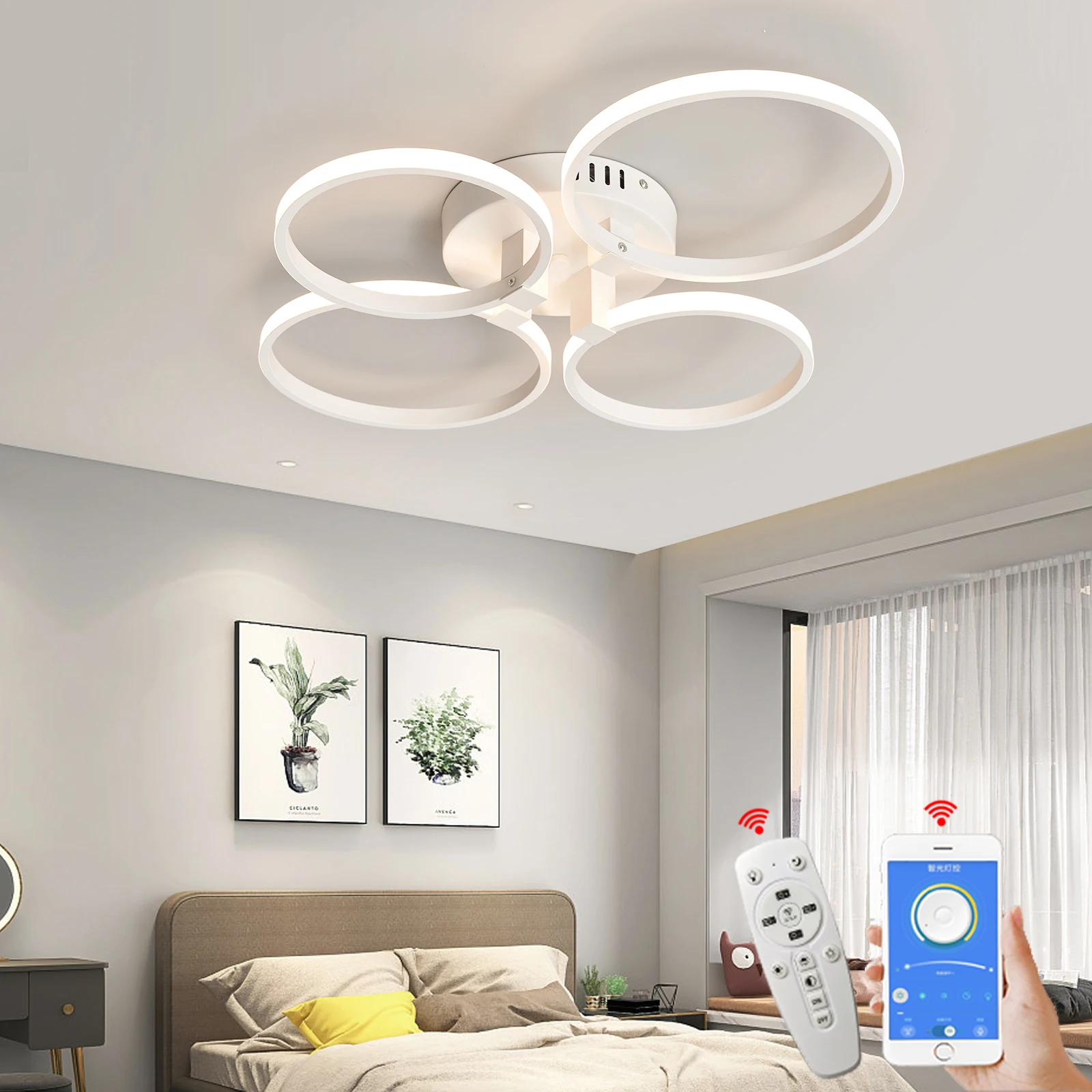 Modern led chandelier For Livingroom Bedroom Carridor Foyer Decoration home Ceiling Chandeliers Black/White Light fixture