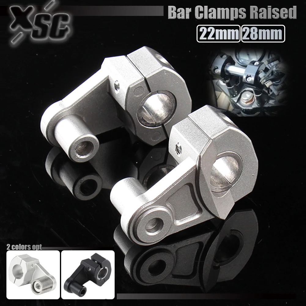 Motorcycle Bar Clamps Raised Handlebar Handle Bar Risers For 22MM 7/8\