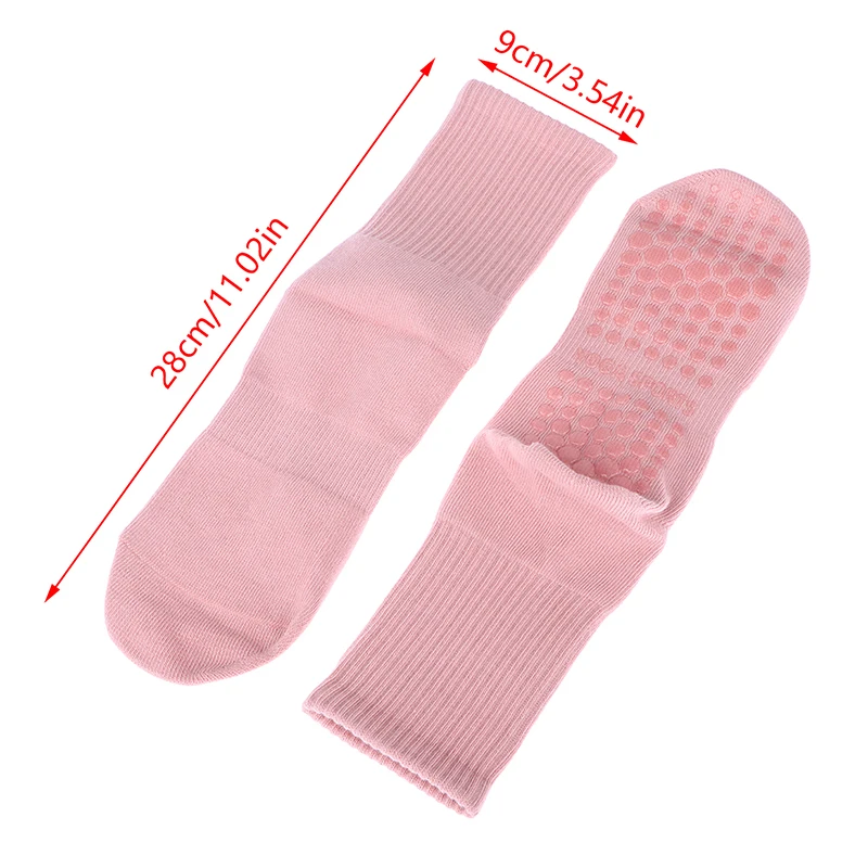 Chaussettes de yoga mi-mollet en coton rayé, respirant, résistant, anti-aldes, sport, danse, fitness, entraînement