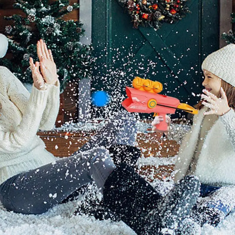 Lançador de bola de neve brinquedos de neve segurança resistente ao desgaste plástico ao ar livre lançador de bola de neve antiderrapante com alça para o inverno para crianças