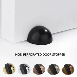 Mandodle stainless steel non perforated sticker hidden non-magnetic rubber door stopper door lock protector