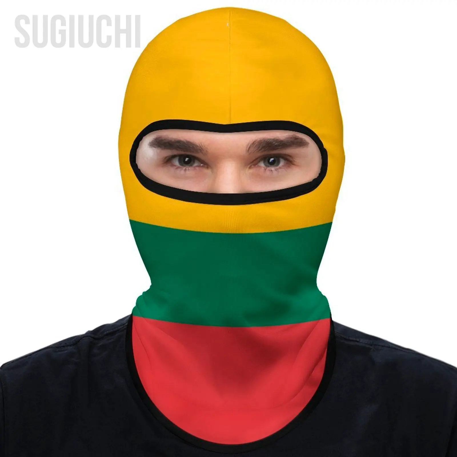 

Lithuania Flag Outdoor Cool Sunscreen Motorcycle Face Mask Moto Biker Wind Cap Mask Stopper Windproof Bicycle Cycling Headgear
