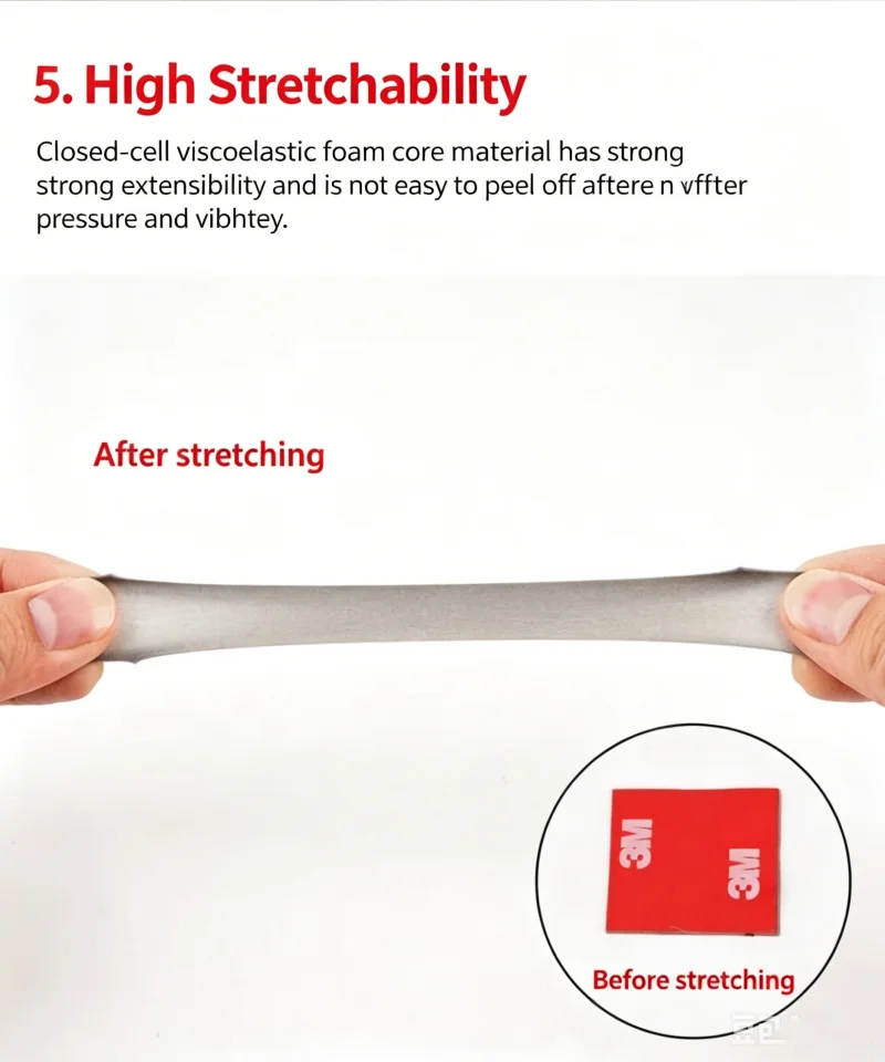 3M Starkes Doppelseitiges Klebeband Hochklebend Hitzebeständig & Wasserdicht 4229P Spezielles Schaumklebeband für Auto-Heckflügel-Befestigung – Detail 9