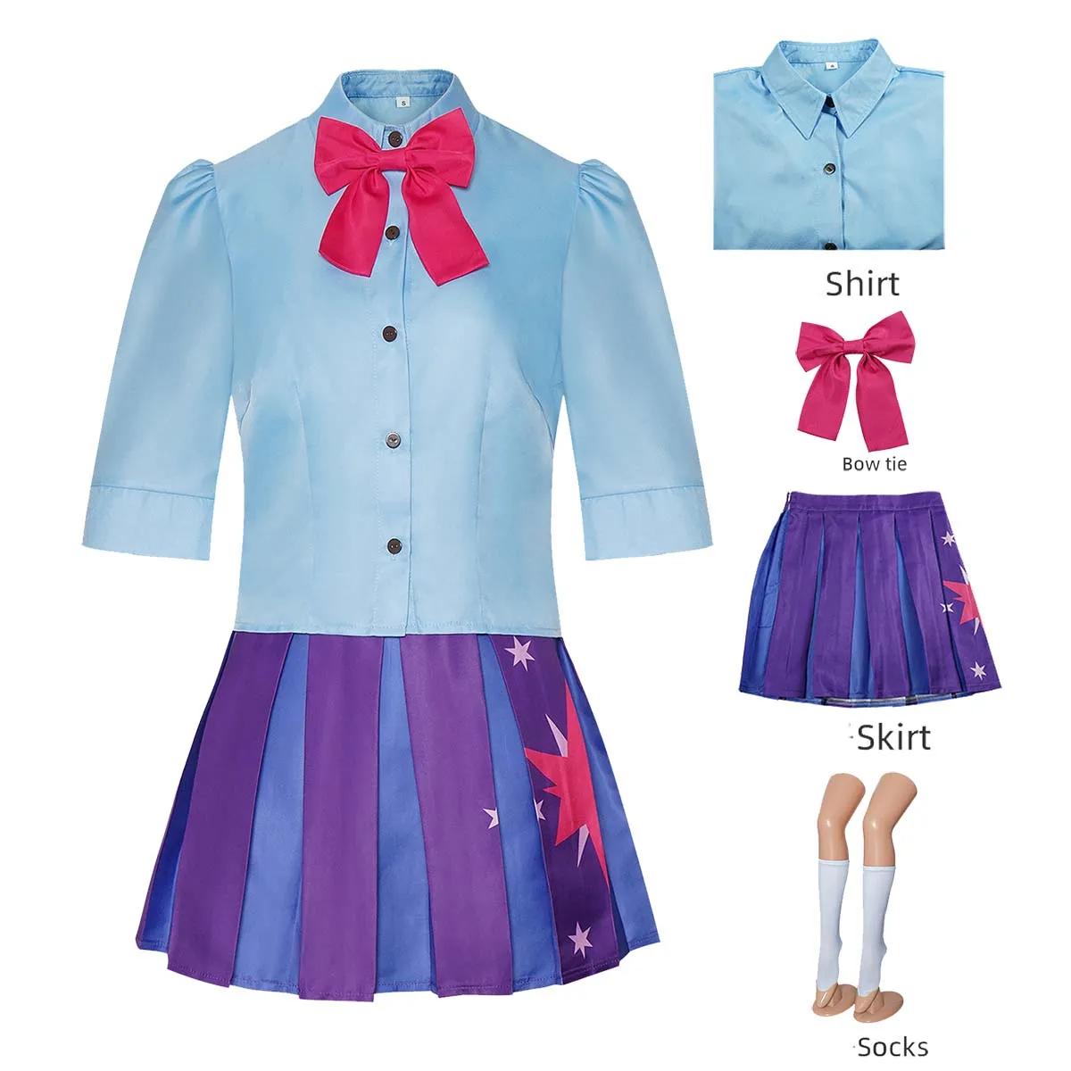 Halloween Women Adult Twilight Sparkle Cosplay Costume Or Wig