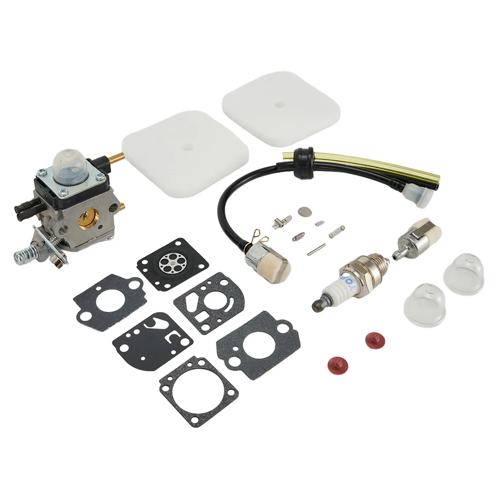 Replacement Carburettor for Mantis 7222/7225/7230/7234 Tiller Engines Compatible with C1UK54A Includes Essential Accessories