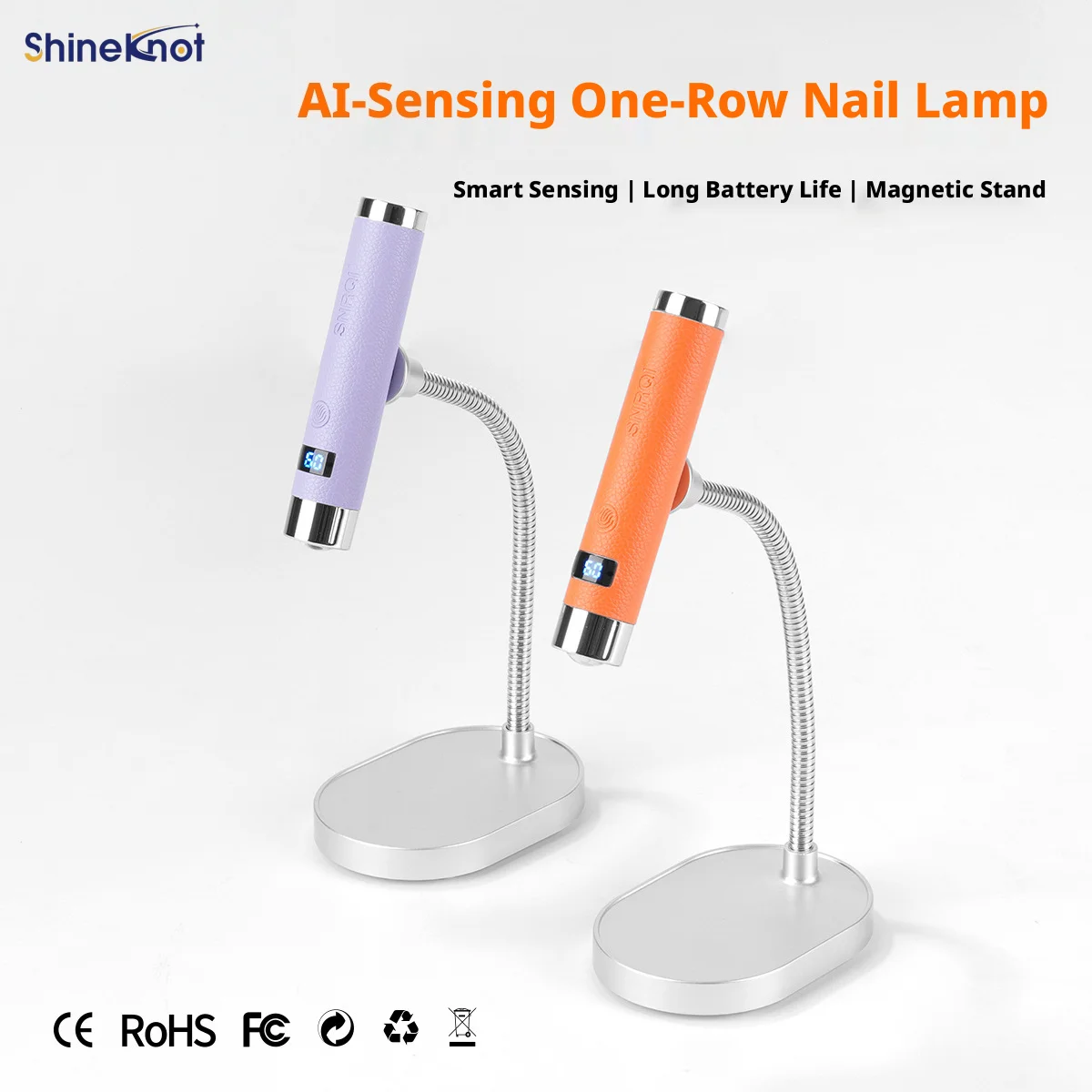 

Magnetic Bracket Nail Lamp Intelligent Ai Induction Nail Straight Light Small Portable Uv Curing Handheld Nail Plate Baking Lamp