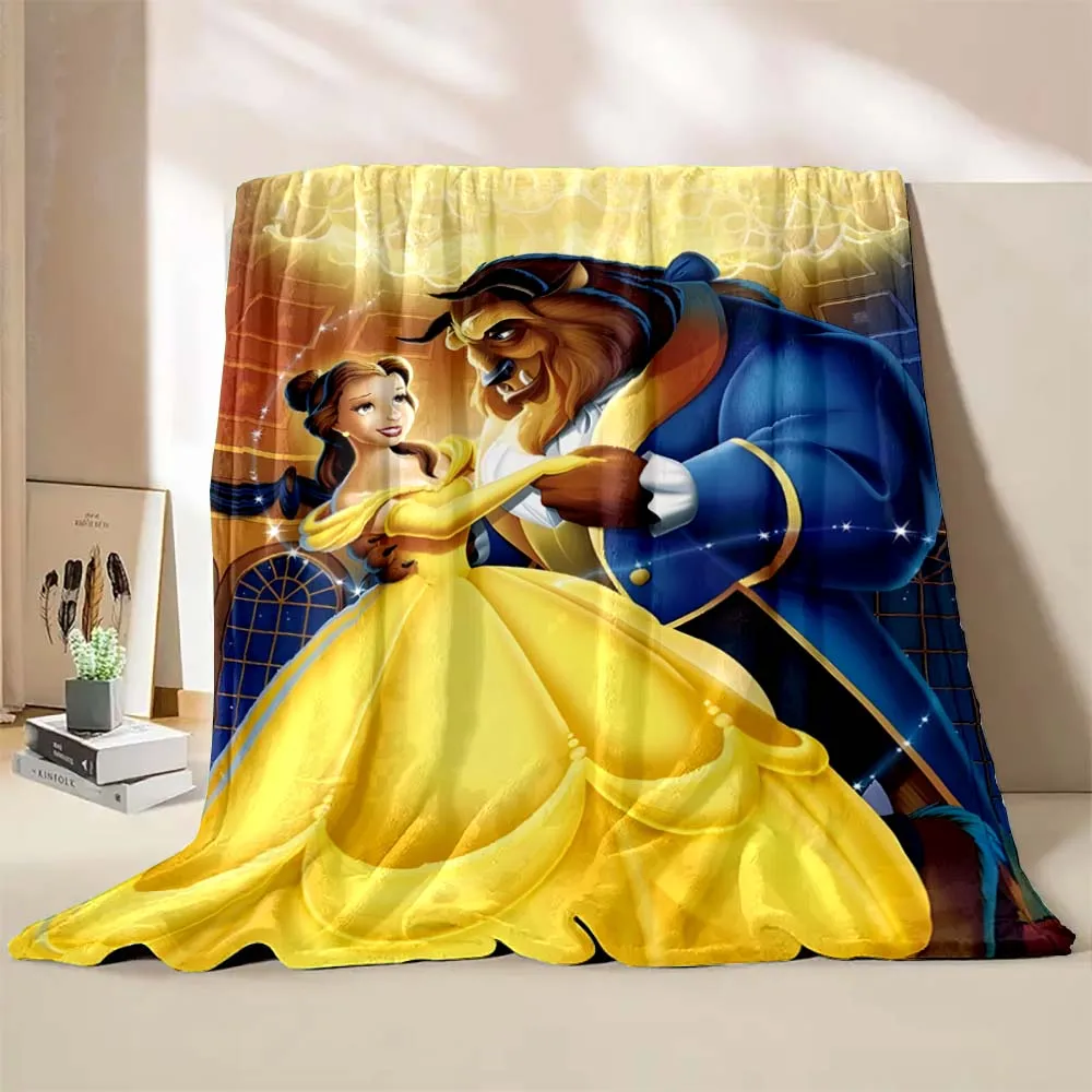 

Плед «Красавица и Чудовище», теплый, мягкий, пушистый, для детей и взрослых, покрывало для дивана, кровати, дорожное, роскошный подарок