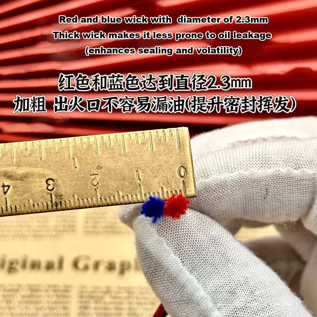 IMCO Brand Lighter Cotton Wick with Long Needle 33cm *Φ 2.3mm Wholesale Pack Red and Blue Colors Easy to Replace