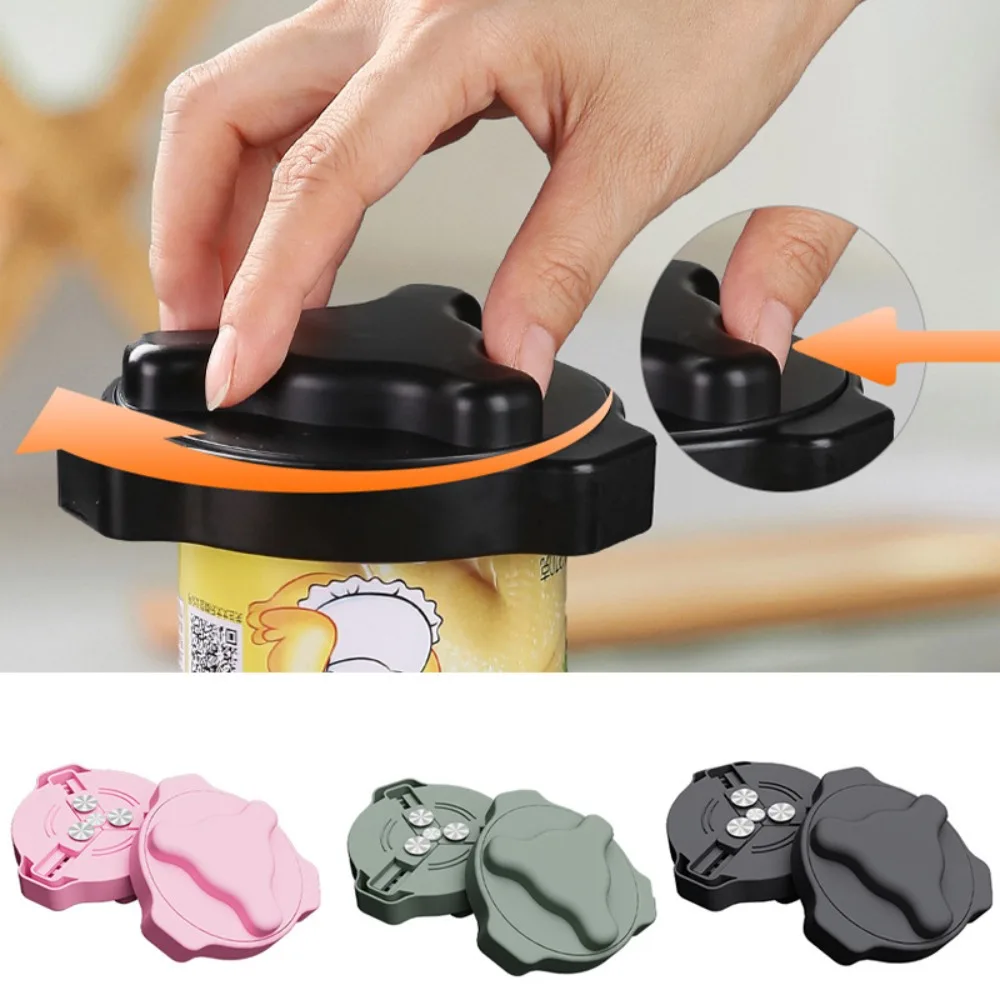 

Bar Accessory Manual Screw Can Opener Magnetic Rotating Design Bottle Lid Open Device Labor-Saving Jar Lid Opening Tool Drink