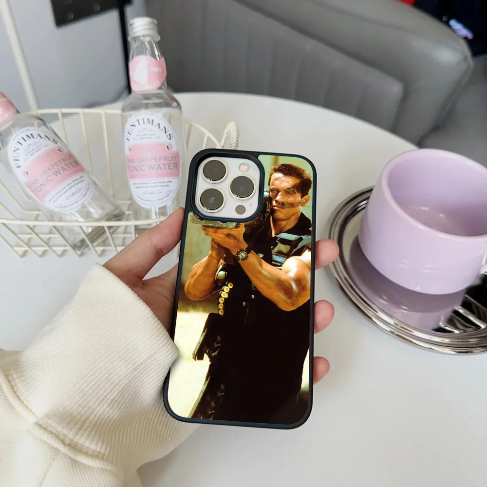 Arnold Schwarzenegger Movie Commando 1985 Phone Case For IPhone 11 12 13 14 15 16 Plus Pro Max Mirror Acrylic PC TPU Cover