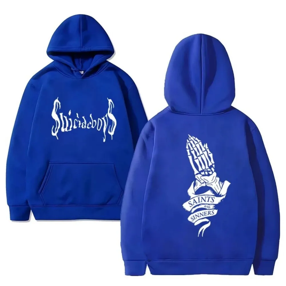 SunordeBoys-Sweat à capuche à manches longues en polaire unisexe, sweat à capuche imprimé de style gothique, streetwear rétro hip hop pour hommes, se vend bien, 2024