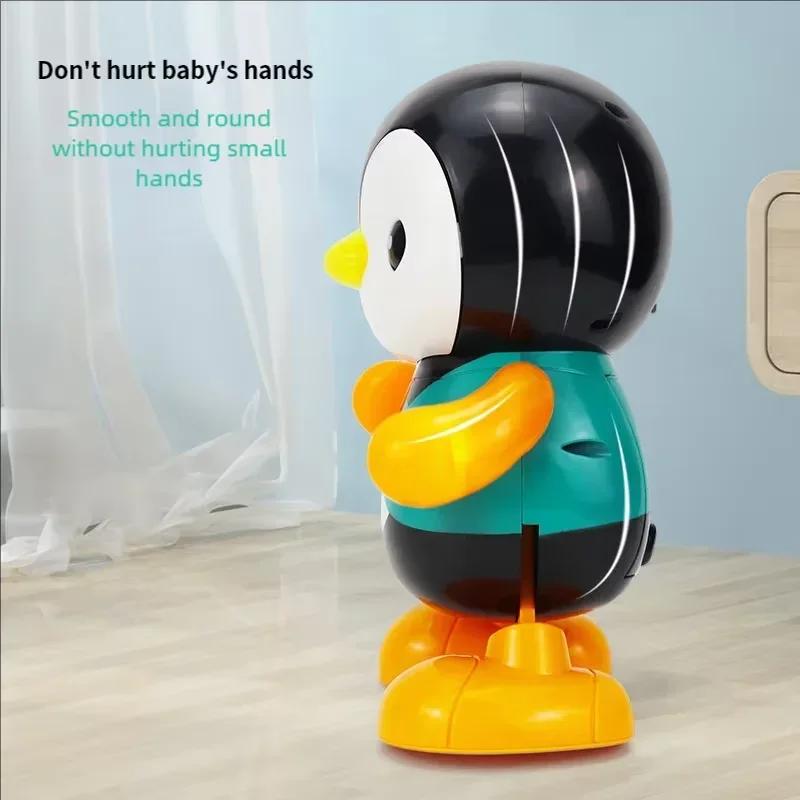 Dansend pinguïnspeelgoed met LED en verlichting Muziek Interactieve schommel Lopende robot Vroeg leren Zintuiglijk Educatief Slim