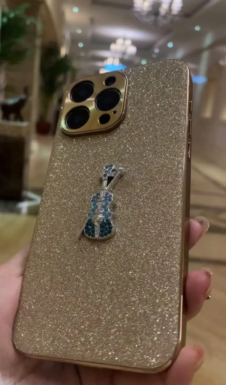 Luxury gold Plating iphone Case  diamond For iPhone 16 Pro Max case iphone 13 case iphone 15caseShockproof Cover for Women  Men