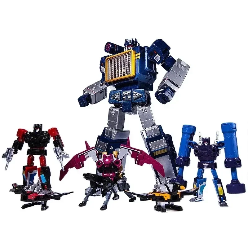 Thf Transformatie Soundwave Zes Tape Troep G1 Mindwipe Rumble Razernij Ravage Lasersnavel Buzzsaw Limiet Ko Figuur Robot Speelgoed Kbb