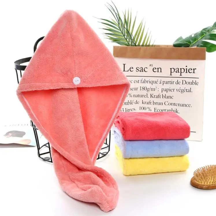 Microfiber Dry Hair Cap, Shower Cap, Strong Water Absorbent Triangle Hat, Girl Washing Hair, Quick-drying,Wiping Hair Towel SN