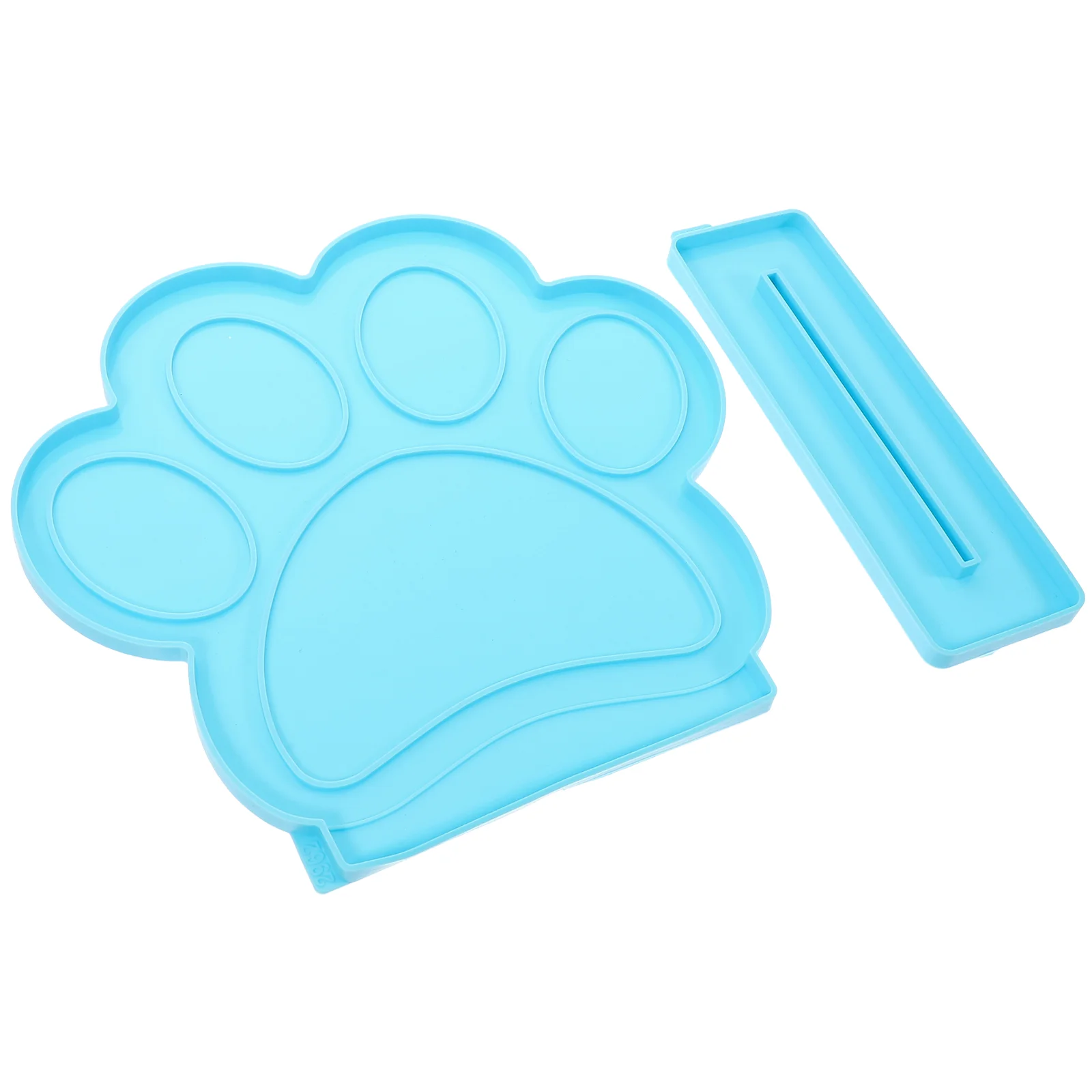 

Dog Paw Photo Frame Die Multi-function Mold Pet Decorative Craft Flexible Blue Silicone Molds