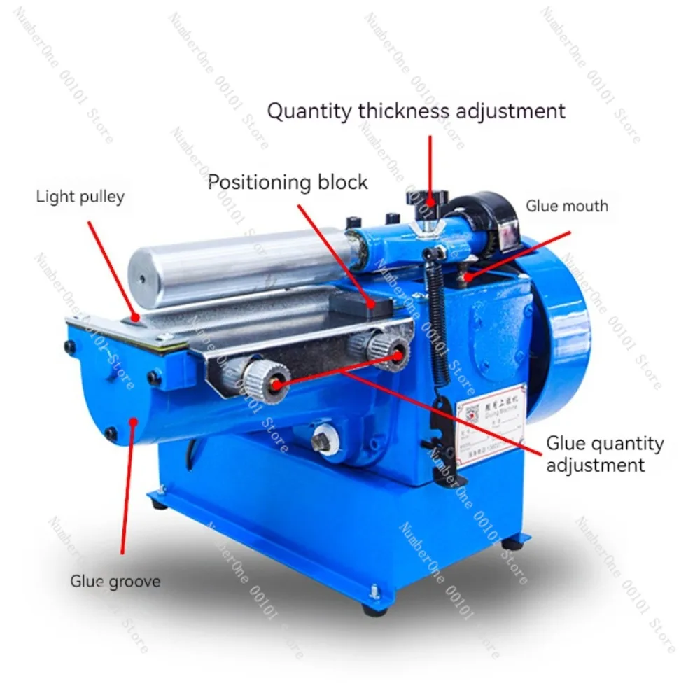 Strong Power Glue Gluing Machine 160mm Yellow Plastic Gasoline Glue Roller Shoe Gluing Machine