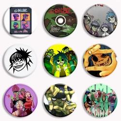 Gorillaz Rock Band Anime Soft Button Pin Creative Boat Music Cartoon Aesthetic Brooch Badge Bag Accessories Decor Fans Collect