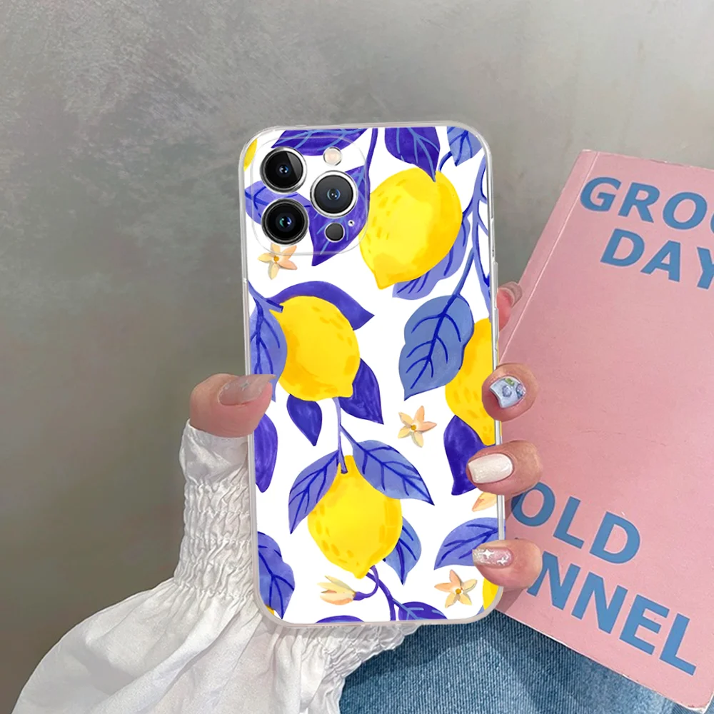 Fruit Lemon  Phone Case For iPhone 15 14 11 12 13 Mini Pro XS Max Cover 6 7 8 Plus X XR SE 2020 Funda Shell