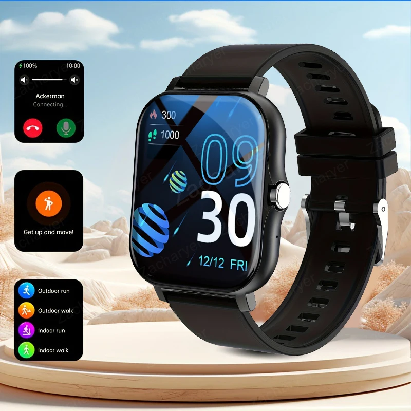 Hot Smart watch, multi-function sports smart watch, wireless call/wireless music, multiple APP message reminders, unisex