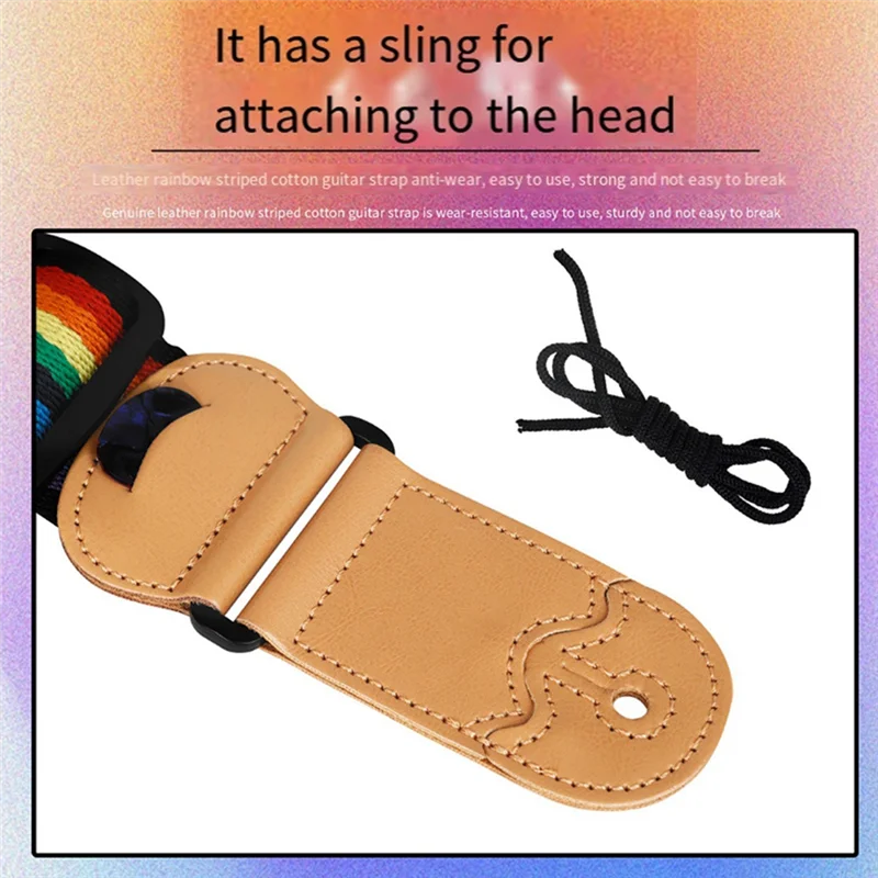 حزام جيتار SYDS قابل للتعديل مع حامل اللقطات، حزام جيتار صوتي كهربائي، وسادة كتف واسعة متينة