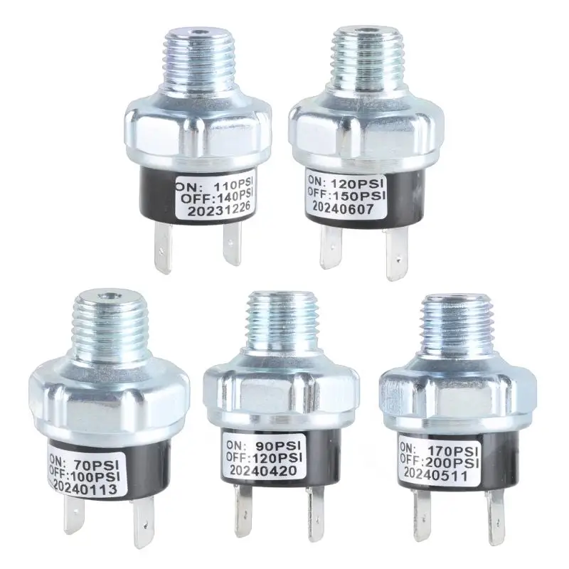 Air Compressor Pressure Switches Power Control Valves Adjustable Pressure Switches Simple Install for Workshop Equipment