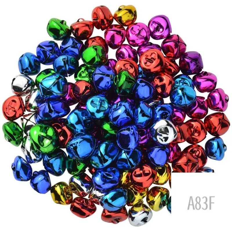 

A83F-100Pcs Jingle Bells 1 Inch Craft Bells Bulk DIY Bells For Christmas, Party, Festival Decoration And Home Decoration