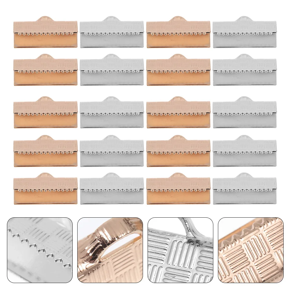 

50 шт., медные пряжки для жилета, зажимы на концах ленты, прочный зажим для ювелирных изделий, практичные пряжки для ленты «сделай сам», ювелирные зажимы