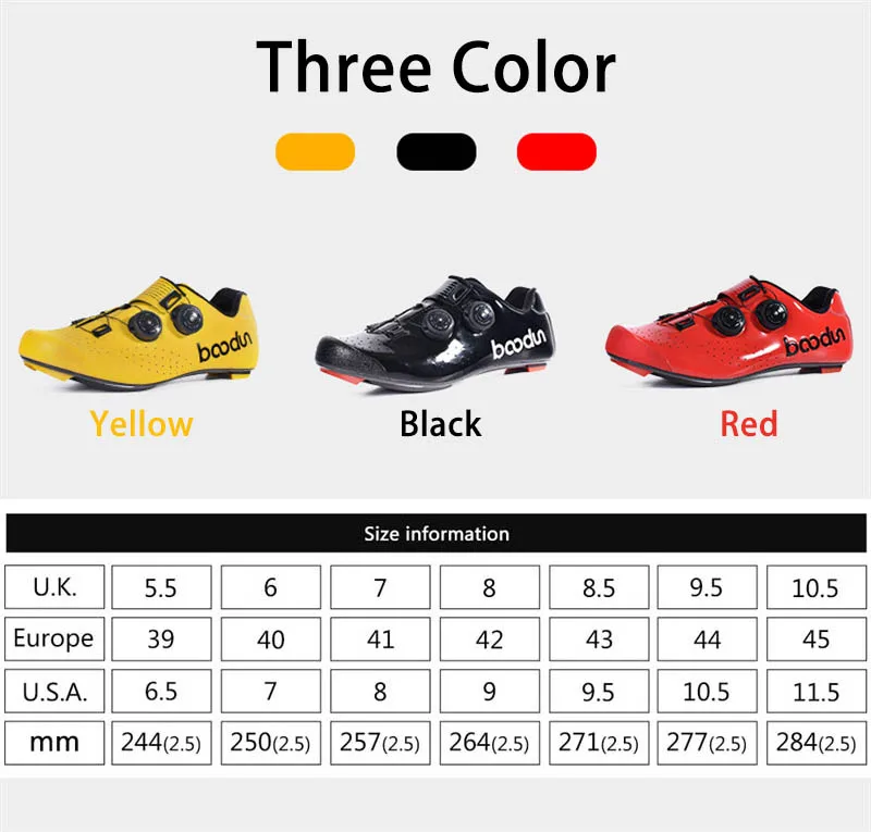 Road Bike Shoes, Carbon Fiber Sole Self-Locking Bicycle Sneakers, Unisex Cycling Shoes, ATOP Lacing Microfiber Upper Bike Boots