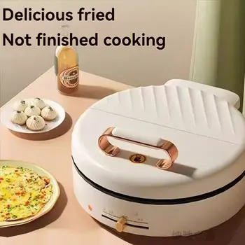 Elektrická pánev na palačinky, oboustranný ohřívač na snídani, kulatý stroj na palačinky, zavěšená pánev 10 nejlepší prodej oboustranná elektrická pánev - №2