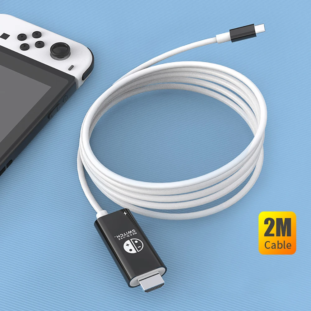 

1080P Type C to hdmi Cable for Nintendo Switch with 4K PD Charging Compatible with Laptop Tablet Type C Phone to TV Converter